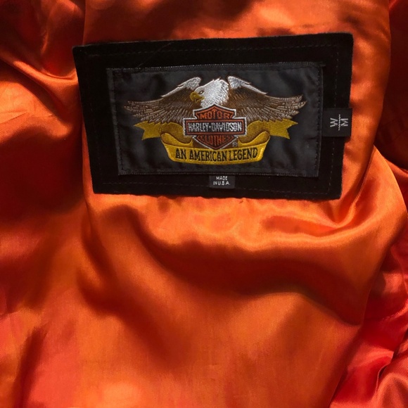 Harley-Davidson Women's Black Suede Vintage Motorcycle Jacket - Medium SALE - Picture 7 of 9